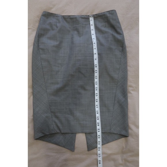 Escada Womens Size EU 34 XS Gray Skirt Pencil Slit Tweed Wool Skirt Academia - Picture 7 of 7